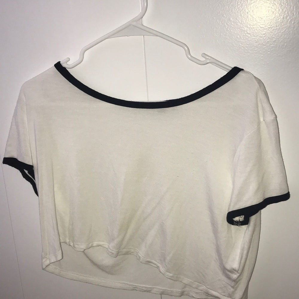 white crop top
